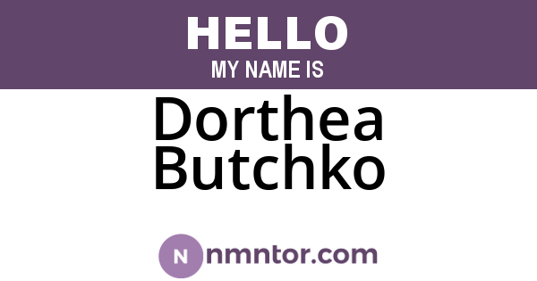 Dorthea Butchko