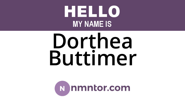 Dorthea Buttimer