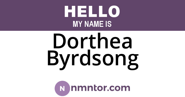 Dorthea Byrdsong