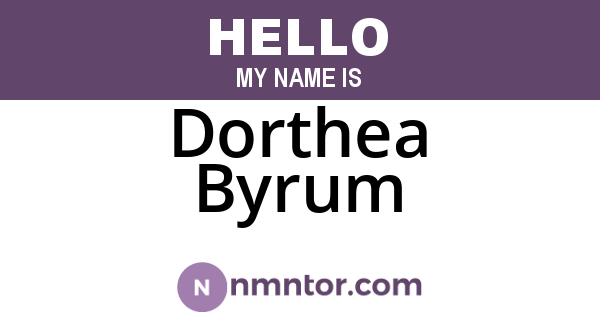 Dorthea Byrum