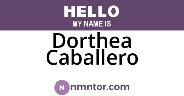 Dorthea Caballero