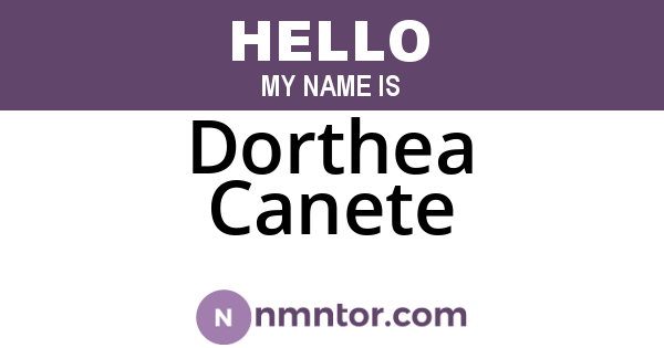 Dorthea Canete