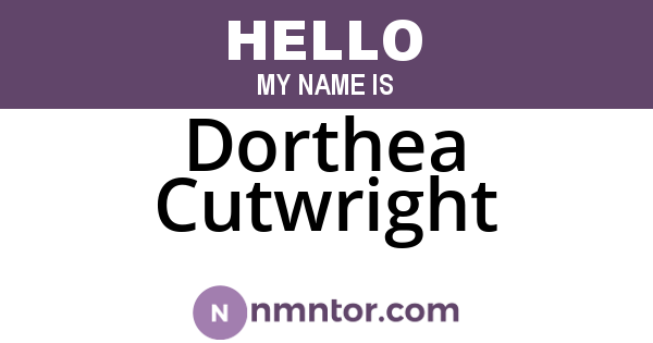 Dorthea Cutwright