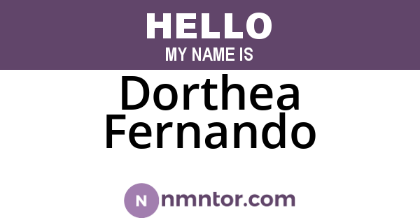 Dorthea Fernando