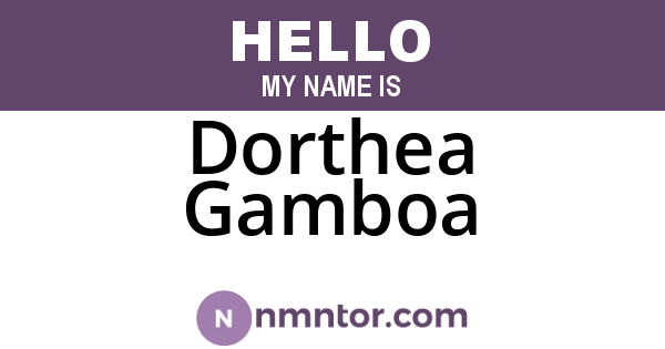 Dorthea Gamboa
