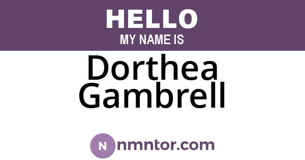 Dorthea Gambrell