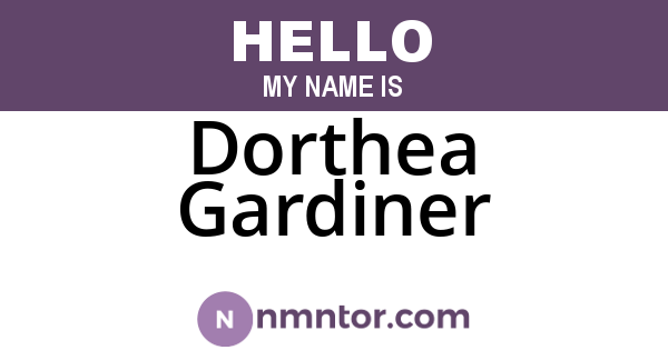 Dorthea Gardiner
