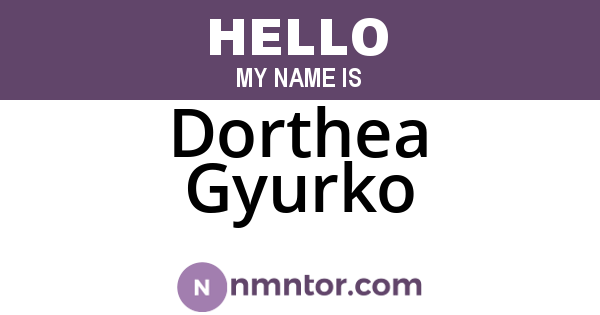 Dorthea Gyurko