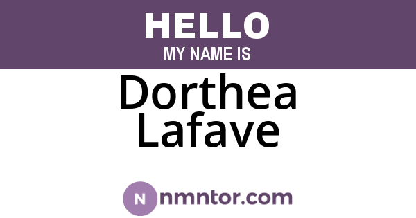 Dorthea Lafave