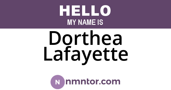 Dorthea Lafayette