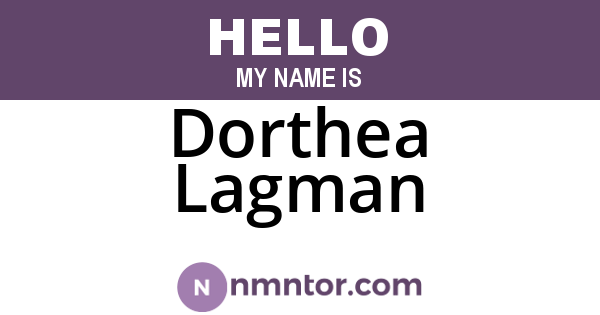 Dorthea Lagman