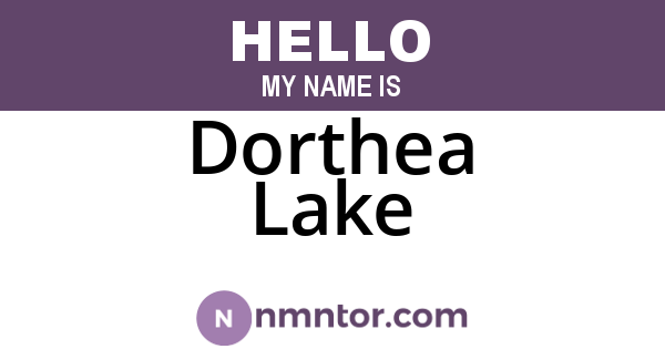 Dorthea Lake