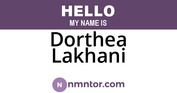 Dorthea Lakhani