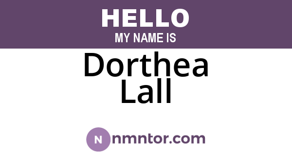 Dorthea Lall
