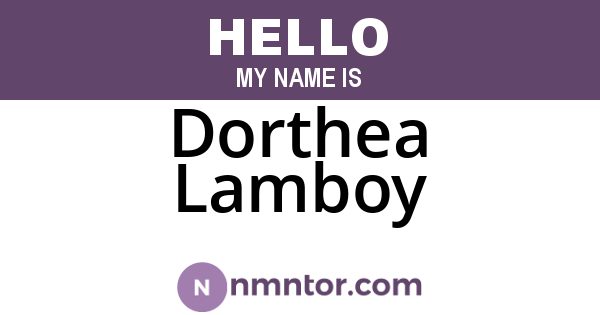 Dorthea Lamboy