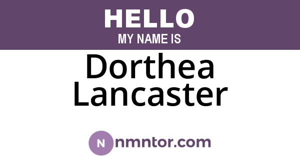 Dorthea Lancaster