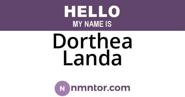 Dorthea Landa