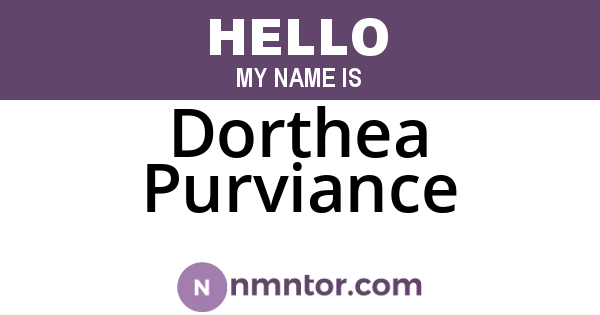 Dorthea Purviance