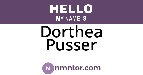 Dorthea Pusser