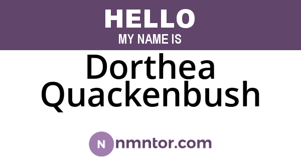 Dorthea Quackenbush