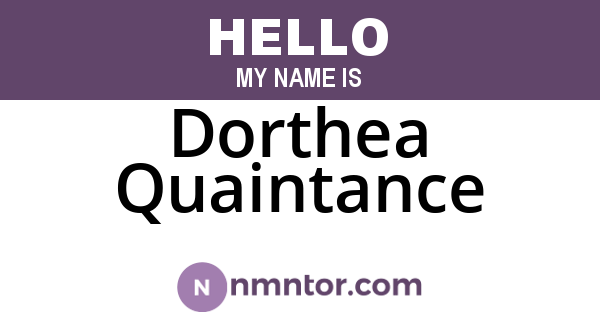Dorthea Quaintance