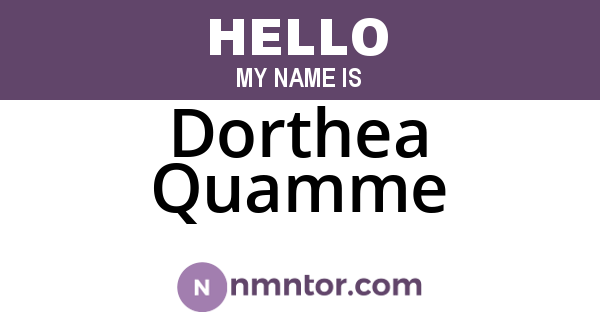 Dorthea Quamme