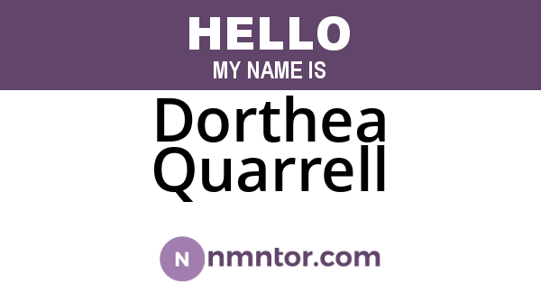 Dorthea Quarrell