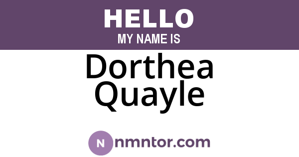 Dorthea Quayle