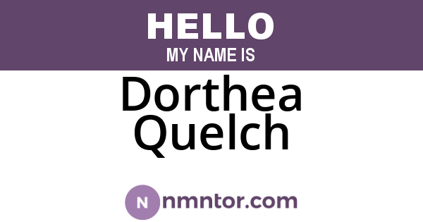 Dorthea Quelch