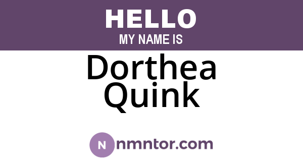 Dorthea Quink