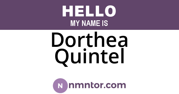 Dorthea Quintel