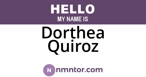 Dorthea Quiroz