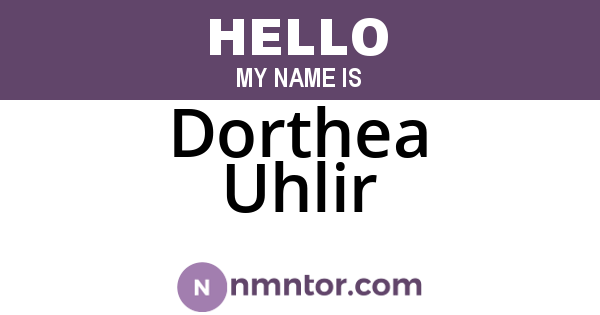 Dorthea Uhlir