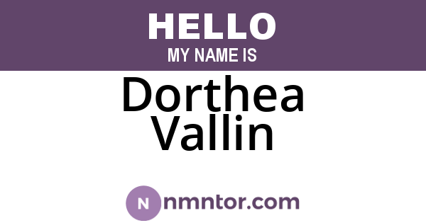 Dorthea Vallin