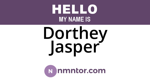 Dorthey Jasper