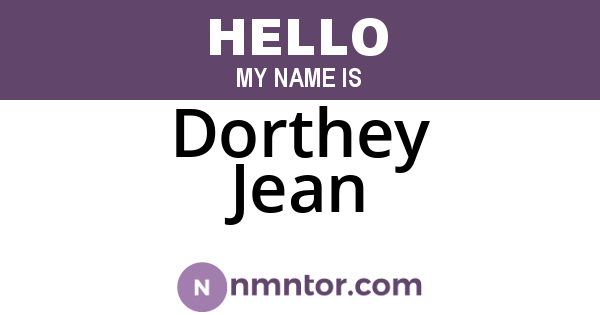 Dorthey Jean