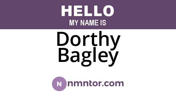 Dorthy Bagley