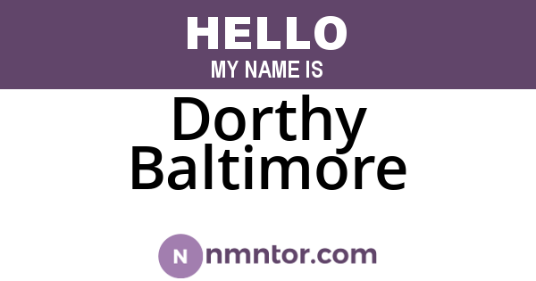 Dorthy Baltimore