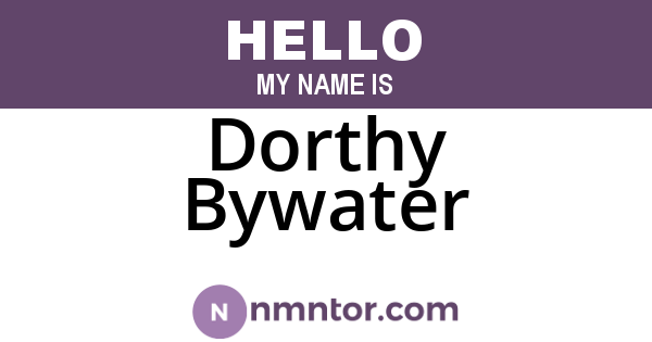 Dorthy Bywater