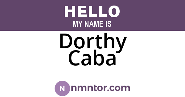 Dorthy Caba