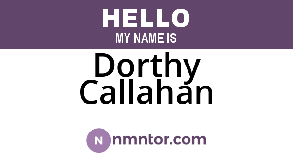Dorthy Callahan