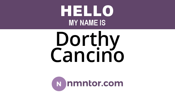 Dorthy Cancino