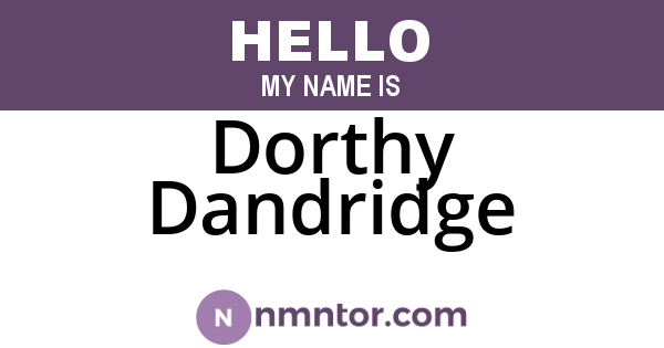 Dorthy Dandridge