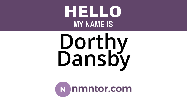 Dorthy Dansby