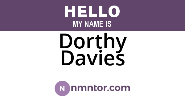 Dorthy Davies