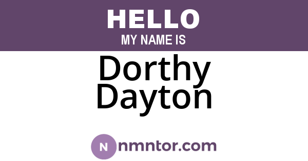 Dorthy Dayton