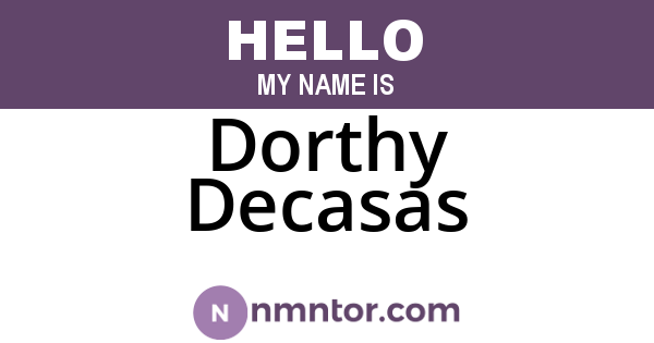 Dorthy Decasas