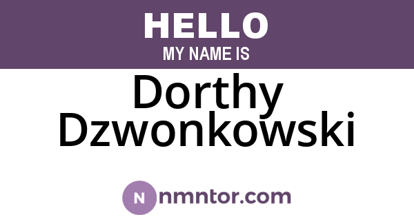Dorthy Dzwonkowski