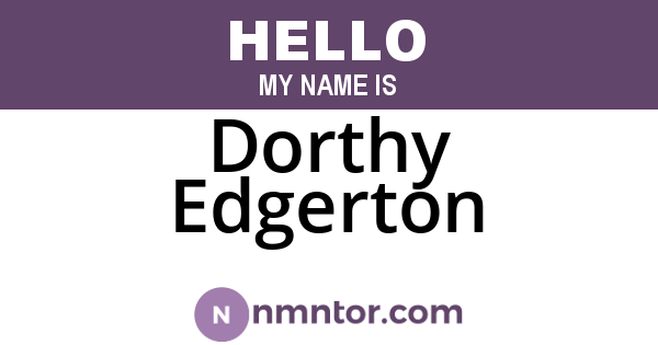 Dorthy Edgerton