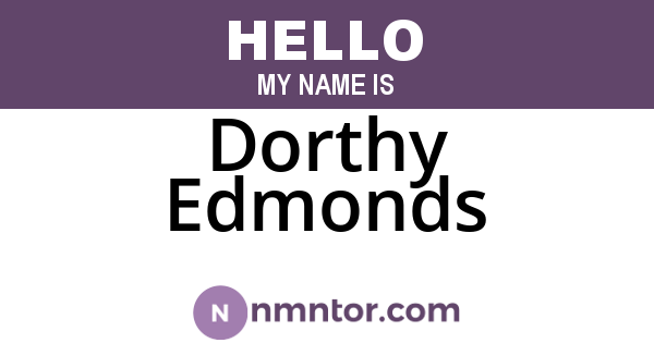 Dorthy Edmonds